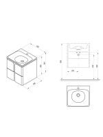 Тумба под раковину без столешницы Ravak Balance SD 50 глянцевая белая, белая