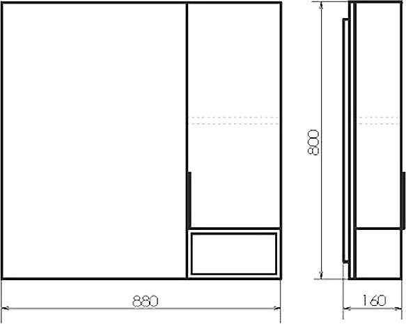Зеркало Comforty Франкфурт 90 бетон светлый