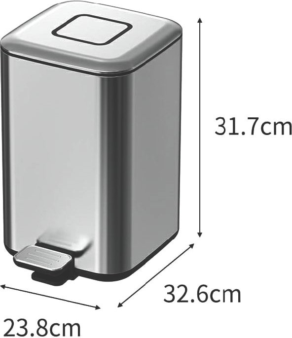 Мусорное ведро Boheme 10948-MG матовое золото