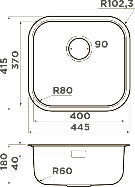 Комплект Мойка Omoikiri Omi 44-U/IF GM вороненая сталь + Измельчитель Nagare slim 1250-AZ azur blue
