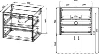 Мебель для ванной комнаты Vincea Gio 60 натуральный дуб