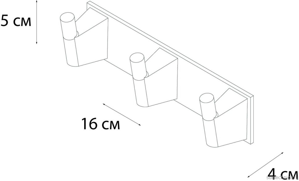 Крючок Fixsen Trend Graphite 98005-3 черный графит, 3 крючка