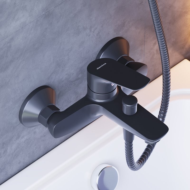 Смеситель для ванны с душем Damixa Jupiter 771000301 черный