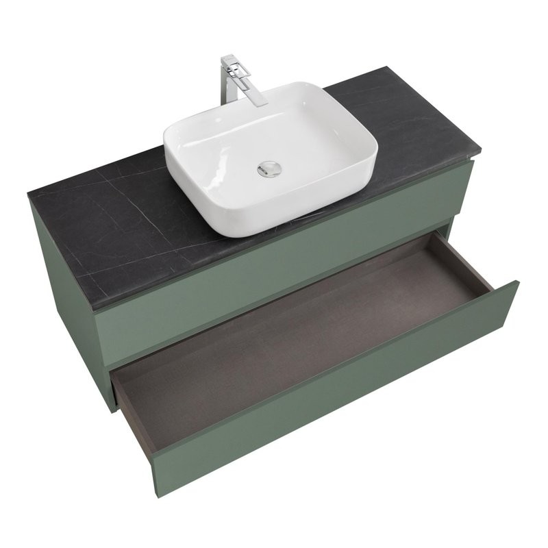 Тумба под раковину со столешницей BelBagno Kraft 120 подвесная, матовая еловая, столешница kep-120-mno