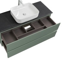 Тумба под раковину со столешницей BelBagno Kraft 120 подвесная, матовая еловая, столешница kep-120-mno