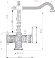 Смеситель для кухни Zorg Antic A 50 KF-BR