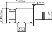 Шланговое подключение Wasserkraft Sauer A189 с держателем для душа