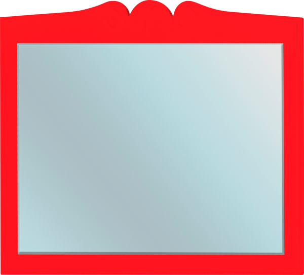 Зеркало Bellezza Эстель 100 красное