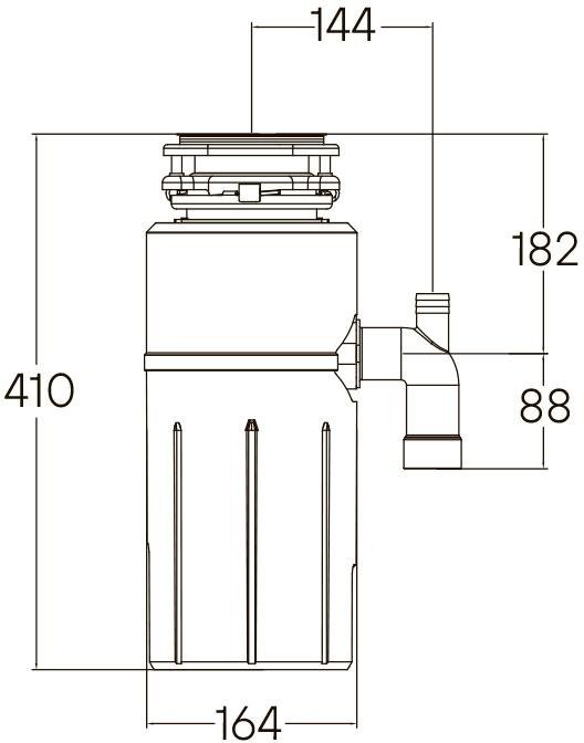 Комплект Мойка Paulmark Brilon PM104546-BLM черный металлик + Измельчитель Intenso