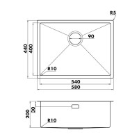 Мойка кухонная Seaman Eco Marino SME-580-GL.A gun light Мойка кухонная Seaman Eco Marino SME-580-GL.A gun light