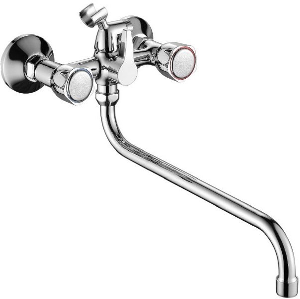 Смеситель с длинным изливом для ванны Fashun A2209-2 хром