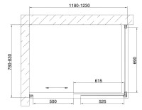 Душевой уголок Vegas Glass ZP+ZPV 120*80 08 01 профиль глянцевый хром, стекло прозрачное