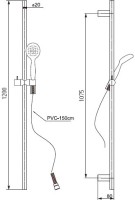 Душевой гарнитур Paini Bergamo BRCR121L12 хром