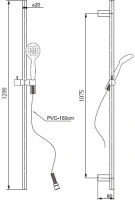 Душевой гарнитур Paini Bergamo BRCR121L12 хром