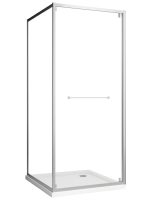 Душевой уголок Abber Schwarzer Diamant AG0A100 100х100 см, профиль матовый хром, стекло прозрачное