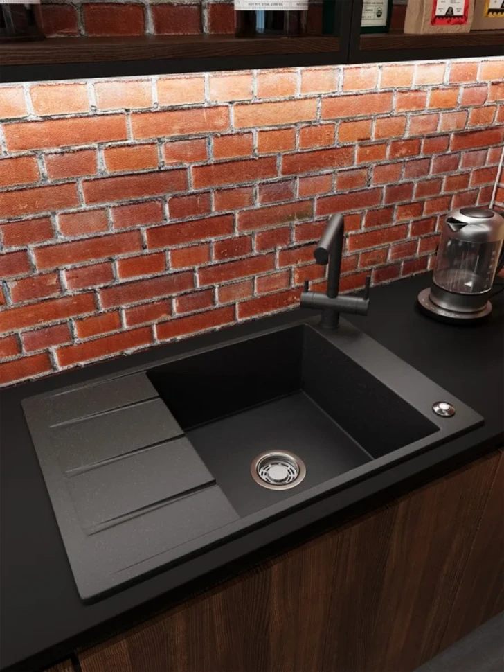 Мойка кухонная Emar Quartz EMQ-1780.Q морион