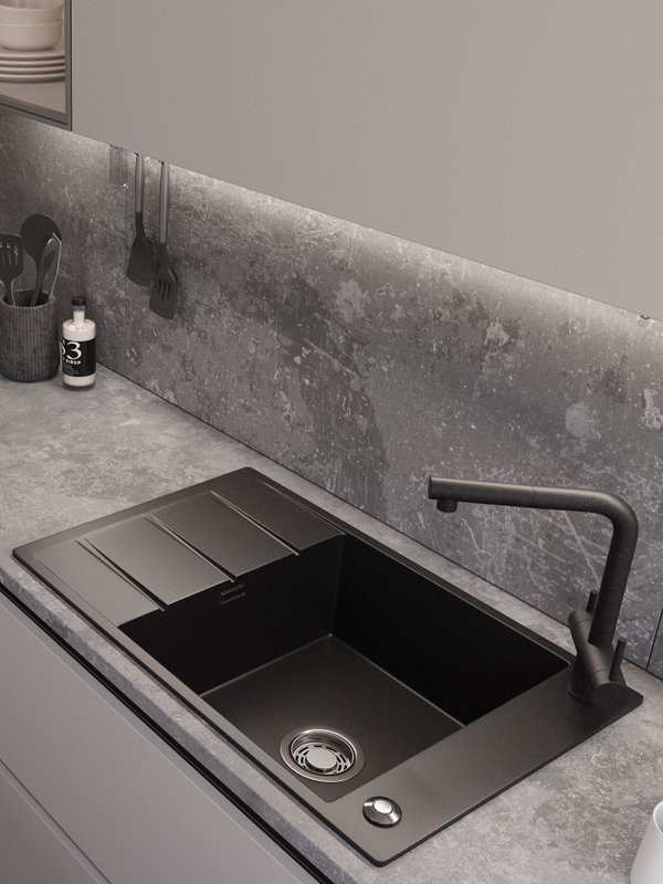 Мойка кухонная Emar Quartz EMQ-1780.Q морион