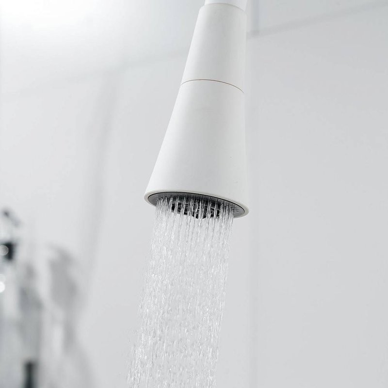 Смеситель для кухни Shevanik S543C-1 с гибким изливом, белый