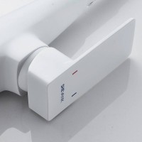 Смеситель для кухни Shevanik S543C-1 с гибким изливом, белый