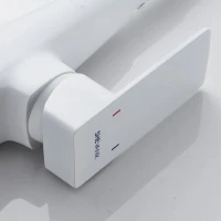 Смеситель для кухни Shevanik S543C-1 с гибким изливом, белый