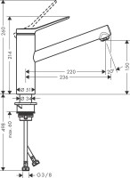 Смеситель для кухни Hansgrohe Zesis M33 74802000 хром