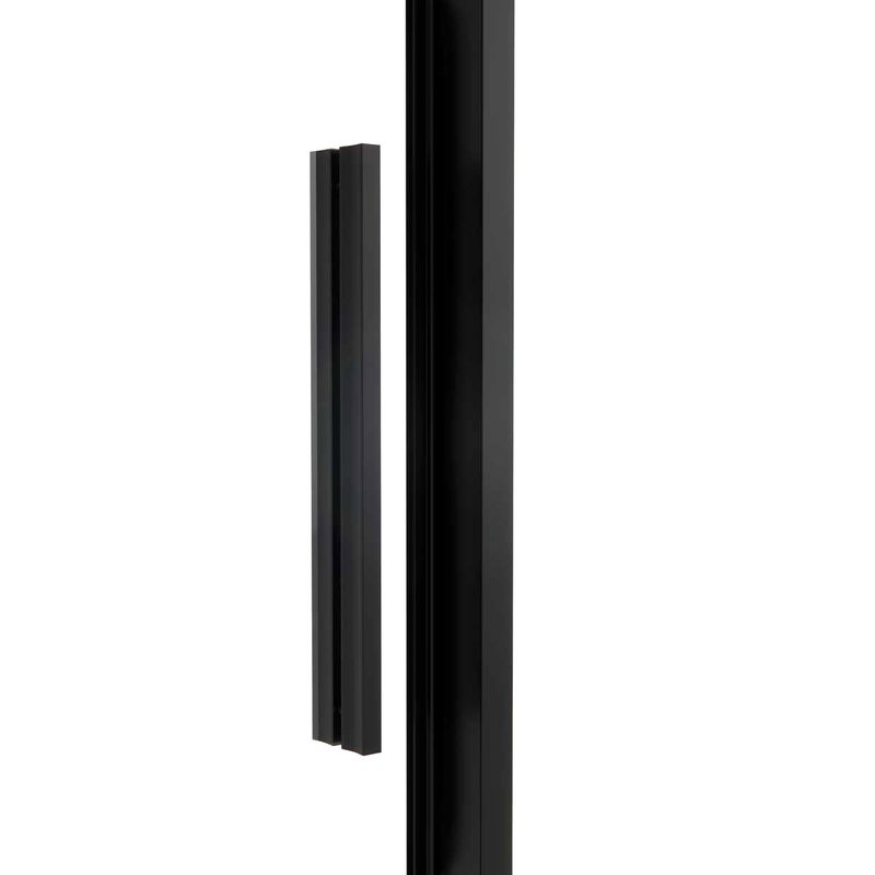 Душевая дверь в нишу Vincea Slim Soft 130 см, профиль черный, стекло прозрачное