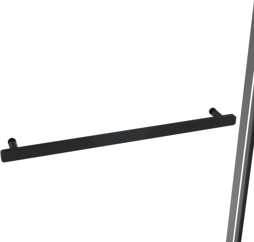 Душевая дверь в нишу Vincea Slim Soft 130 см, профиль черный, стекло прозрачное