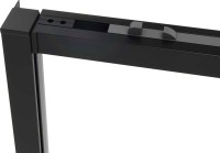 Душевая дверь в нишу Vincea Slim Soft 130 см, профиль черный, стекло прозрачное