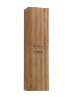 Шкаф-пенал для ванной BelBagno Due 40 подвесной, ручки матовый атласный никель, rovere nature