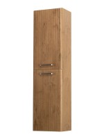 Шкаф-пенал для ванной BelBagno Due 40 подвесной, ручки матовый атласный никель, rovere nature