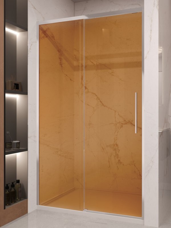 Душевая дверь в нишу Vincea Stella VDS-1ST120GS 120 см, профиль хром, стекло янтарь