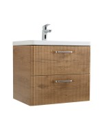 Тумба с раковиной BelBagno Due 60 ручки матовый атласный никель, rovere nature