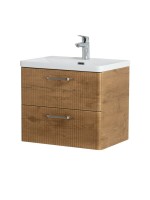 Тумба с раковиной BelBagno Due 60 ручки матовый атласный никель, rovere nature