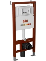 Комплект Унитаз подвесной Bauedge Bau Dream безободковый, с микролифтом + Инсталляция Bau Pro + Кнопка Stil, черная матовая