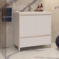 Тумба под раковину Velvex Klaufs 80.2D.1Y белая, напольная