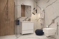 Тумба под раковину Velvex Klaufs 80.2D.1Y белая, напольная