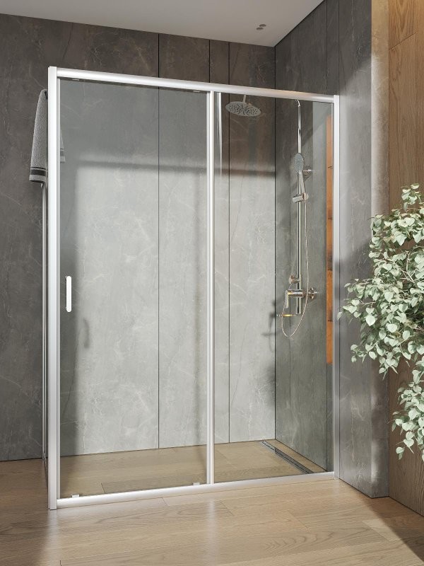 Душевой уголок Orange E23 14080TCR стекло прозрачное, профиль хром