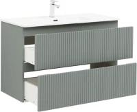 Тумба с раковиной Aquanet Джейн (Flat) 100 подвесная, мисти грин