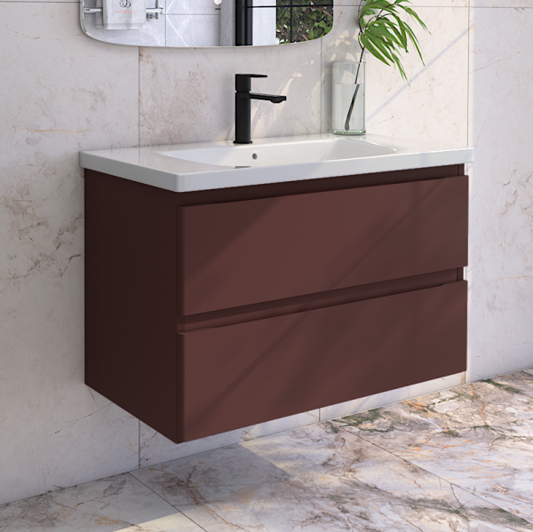 Тумба под раковину без столешницы Caprigo Forte 90 подвесная, шоколад