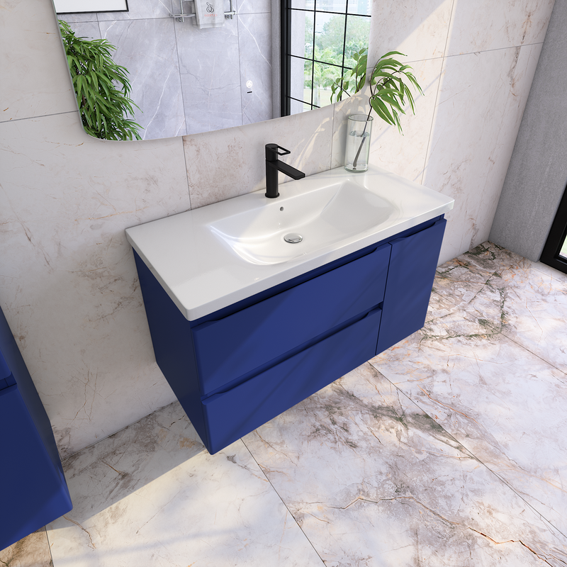 Тумба с раковиной Caprigo Forte 100 R подвесная, океания