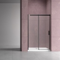 Душевая дверь в нишу Vincea Dice VDS-4D140CLB 140 см, профиль черный