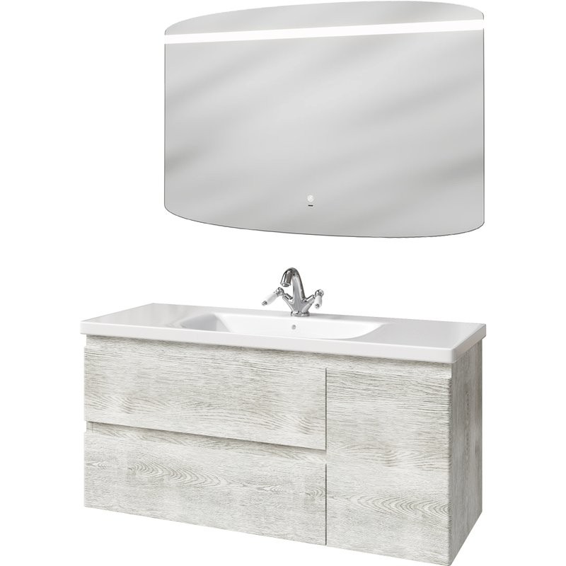 Мебель для ванной комнаты Caprigo Forte 120 R подвесная, белый клен