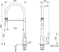 Смеситель для кухни Ulgran U-024 хром Смеситель для кухни Ulgran U-024 хром