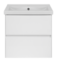 Тумба с раковиной Misty Твист 60 белая глянцевая