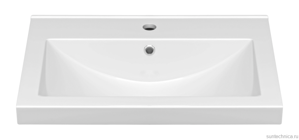 Тумба с раковиной Misty Твист 60 белая глянцевая