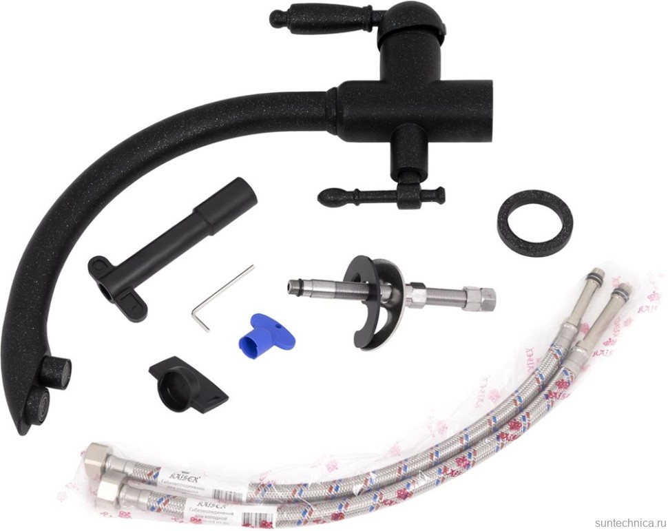 Смеситель для кухни Kaiser Vincent 31244-5 черный мрамор