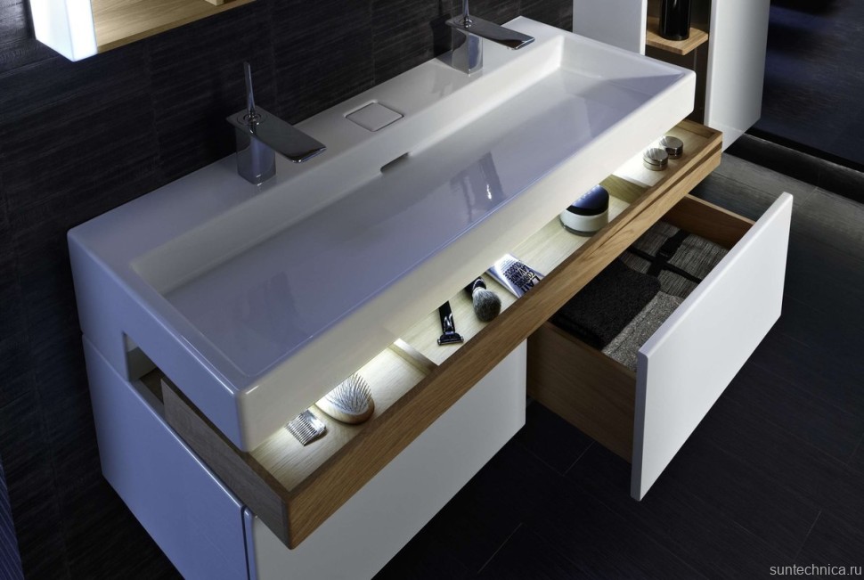 Мебельная раковина Jacob Delafon Terrace EXB9112-00 120 см с подсветкой