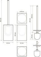 Набор Держатель Bemeta Gamma 145812012 + Ершик 145713314