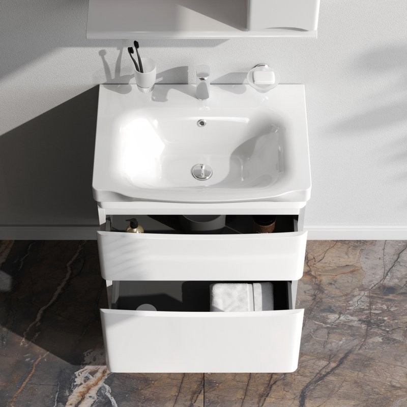 Тумба под раковину без столешницы AM.PM Like 65 напольная, белый глянец