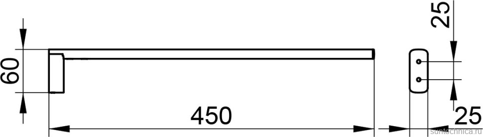 Держатель для полотенец Keuco Edition 400 11520 шлифованная латунь